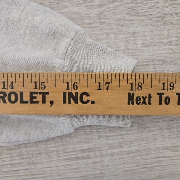 Vintage Jerzees Denim Pocket Heart Sweatshirt Womens XL 90s Double Collar - Picture 6 of 6